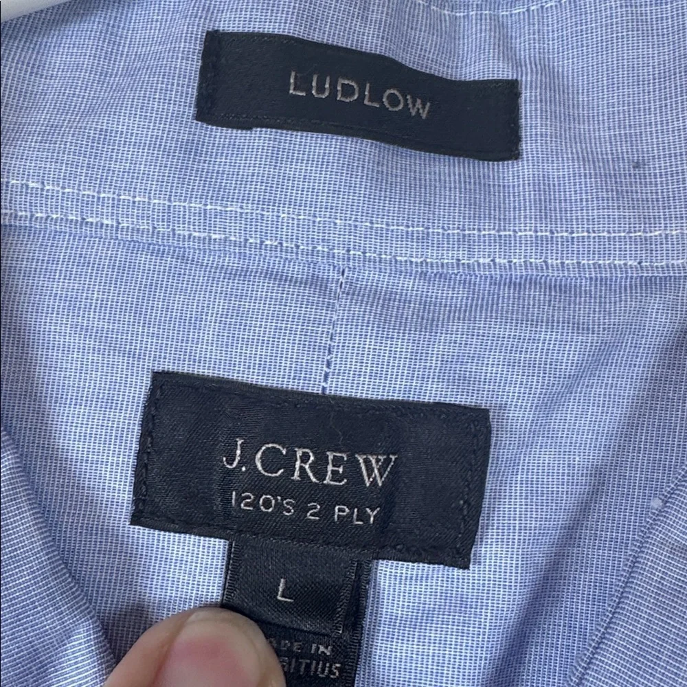 J Crew Ludlow Premium Fine Dress Shirt Fairweather Blue Size Large NWOT #2073